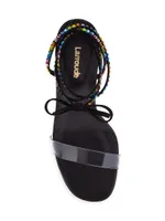 Disco Gloria Embellished Wrap Sandals