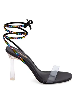 Disco Gloria Embellished Wrap Sandals