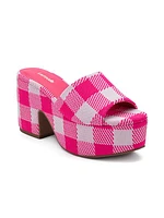 Miso Gingham Platform Mules