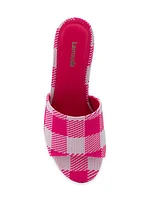 Miso Gingham Platform Mules