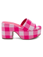 Miso Gingham Platform Mules