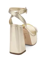 Dolly Metallic Platform Sandals