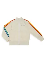 Little Girl's & Rainbow Tuxedo Stripe Track Jacket