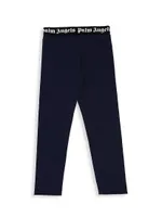 Little Girl's & Logo-Waistband Cotton Leggings