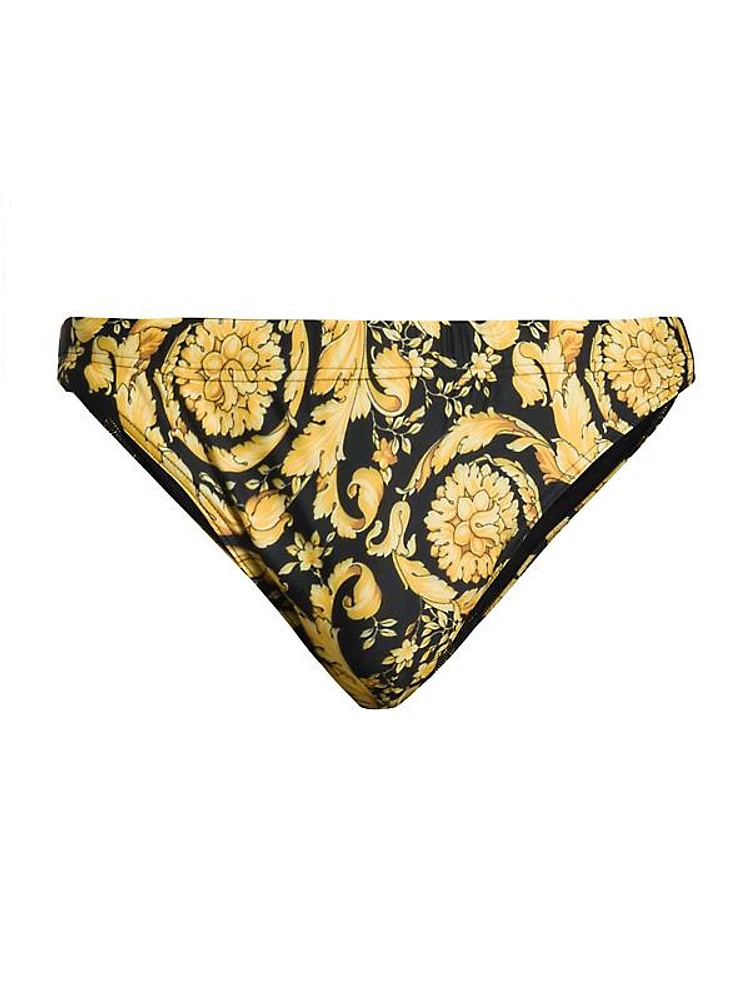 Baroque-Print Swim Briefs