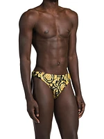 Baroque-Print Swim Briefs