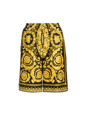 Printed Silk Shorts