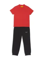 Little Boy's & Logo Rubber Arrow Sweatpants