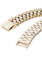 Two-Tone 14K Gold Panther Bracelet