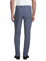 Micro Check Straight-Leg Trousers