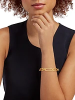 18K Yellow Gold Paper Clip Chain Bracelet