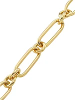 18K Yellow Gold Paper Clip Chain Bracelet