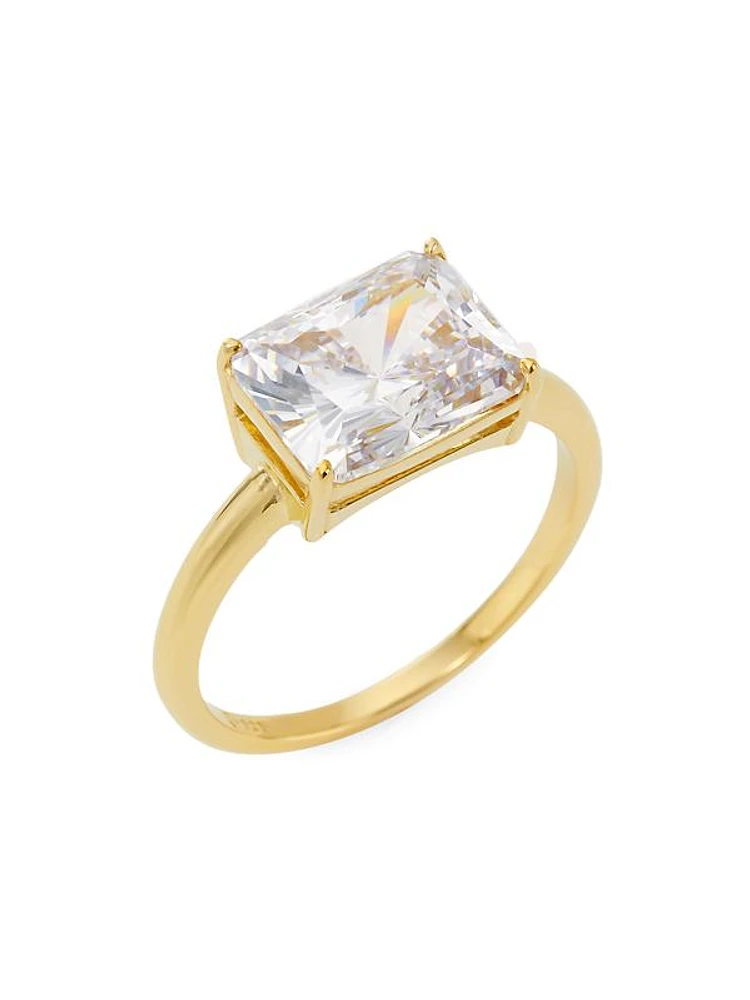 Elevate 18K-Gold-Plated & Cubic Zirconia Ring
