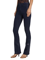 Selma Mid-Rise Stretch Coated Boot-Cut Jeans