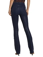 Selma Mid-Rise Stretch Coated Boot-Cut Jeans