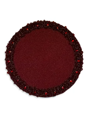 Hand-Beaded Round Placemat