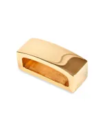 Gold-Plated 4-Piece Curved Rectangle Napkin Ring Set