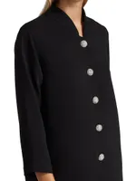 Suzette Pavé-Button Crepe Jacket