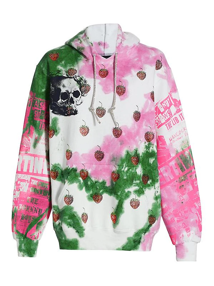 Crystal-Embellished Strawberry Fields Hoodie