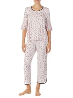 Evergreen 2-Piece Polka Dot Long Pajama Set