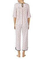 Evergreen 2-Piece Polka Dot Long Pajama Set