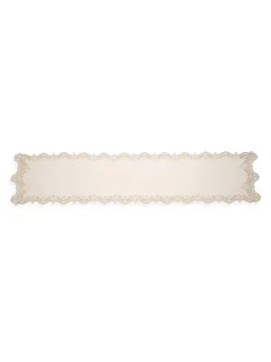 Lace Embroided Linen Runner