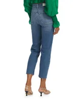 70s Stove Pipe High-Rise Straight Crop Jeans