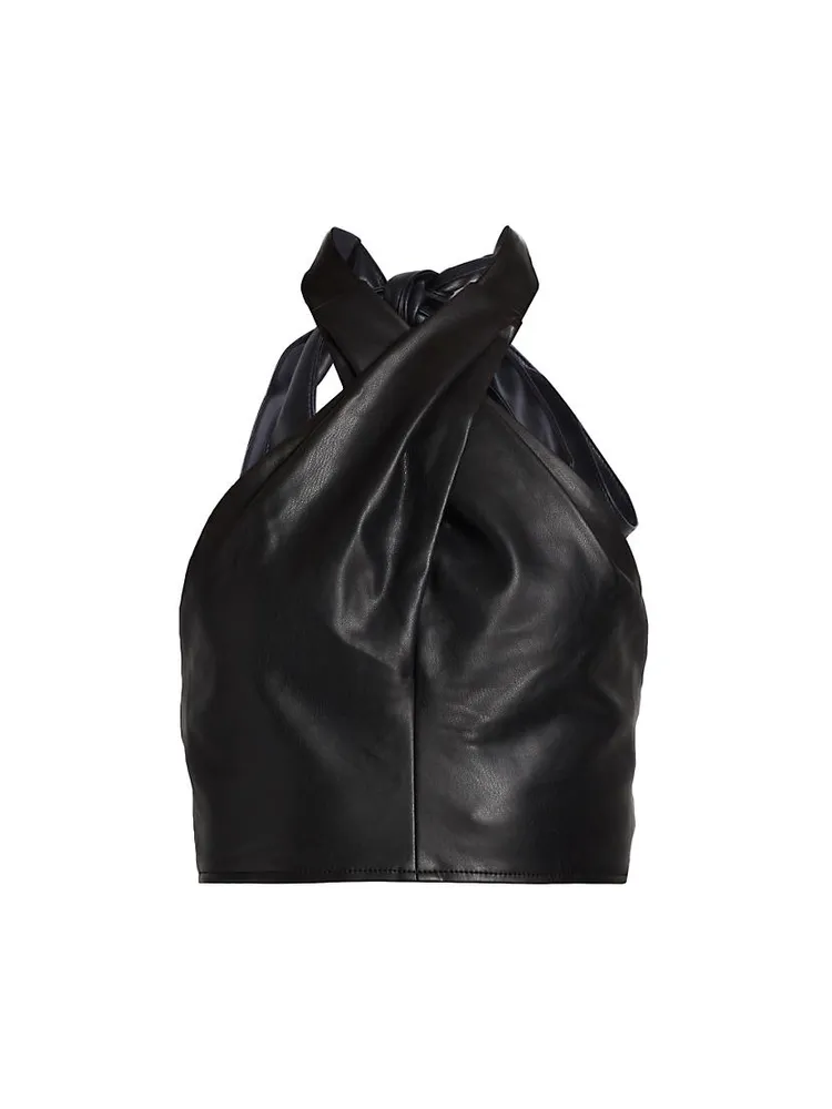 Kai Vegan Leather Halter Top