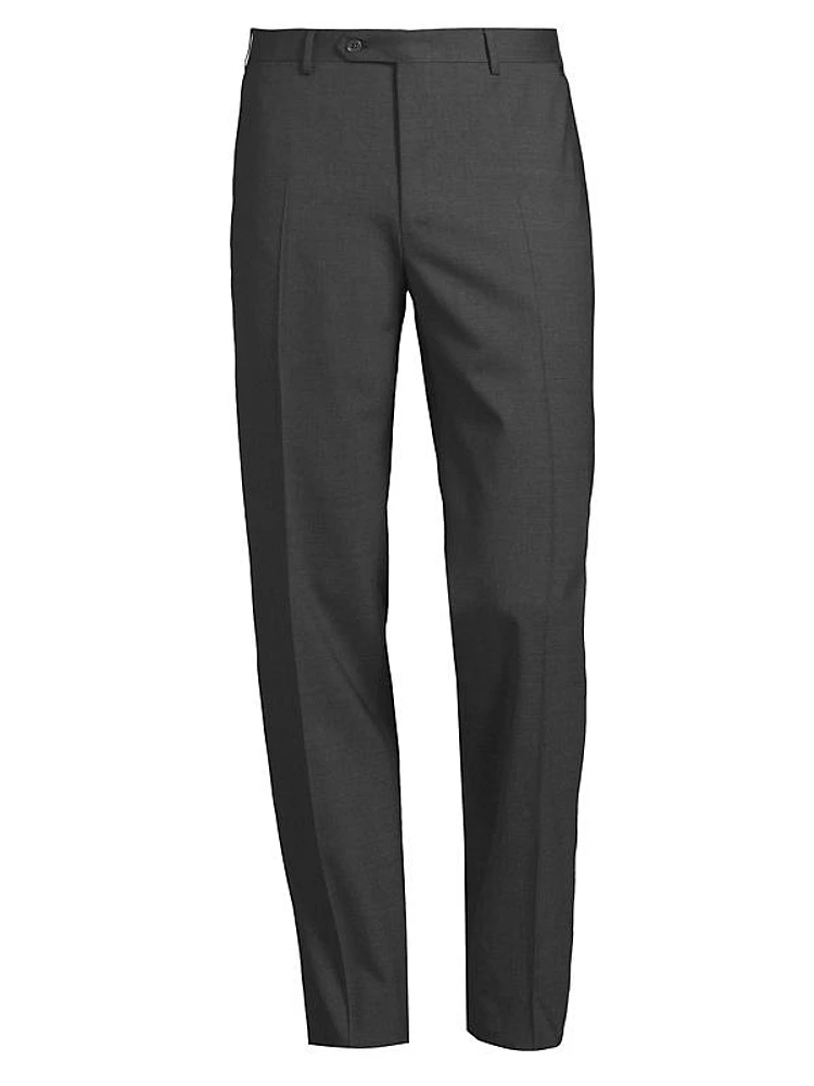 Stretch Wool-Blend Trousers