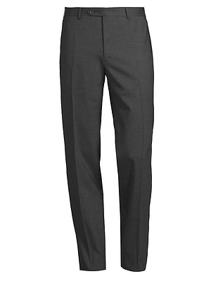 Stretch Wool-Blend Trousers