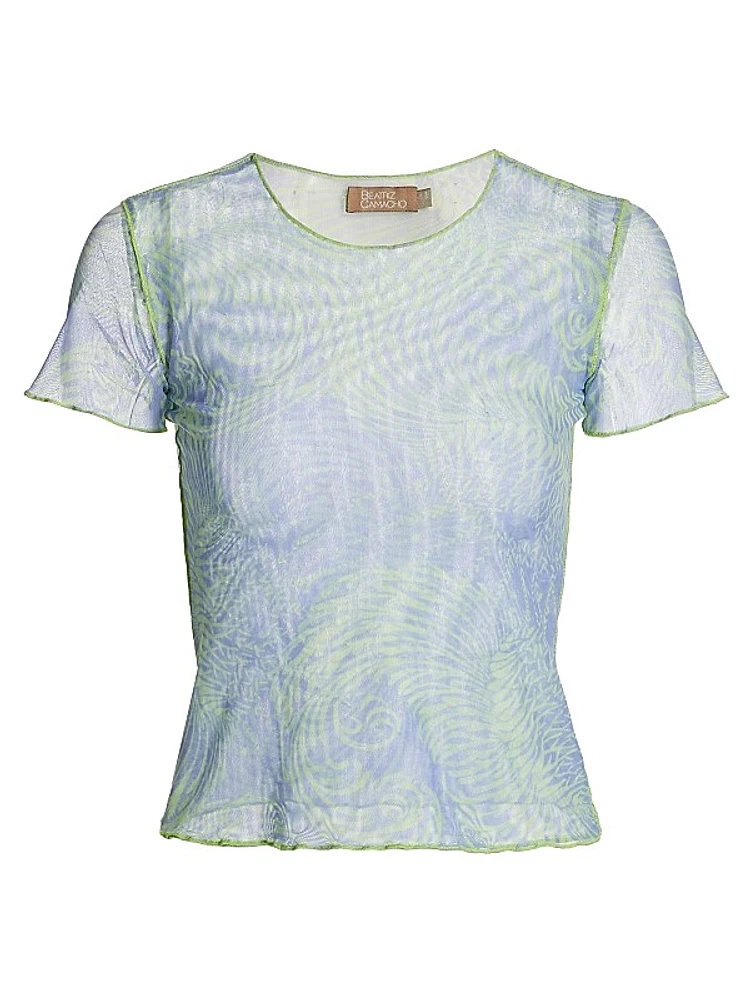Flor De Sal Semi-Sheer Medusa T-Shirt