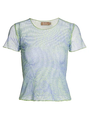 Flor De Sal Semi-Sheer Medusa T-Shirt