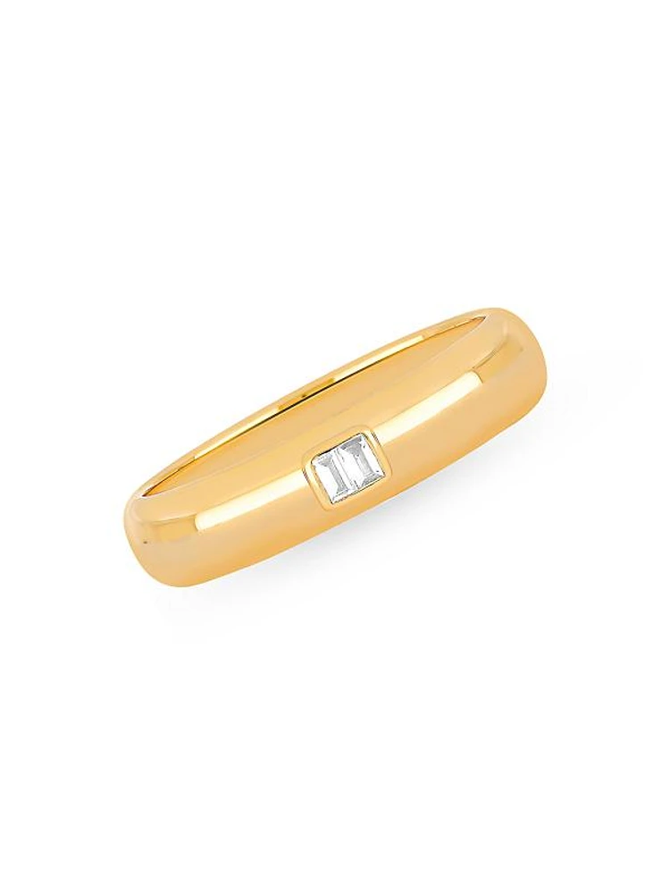 14K Gold And Diamond Bubble Ring