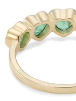 14K Yellow Gold & Emerald Heart Ring