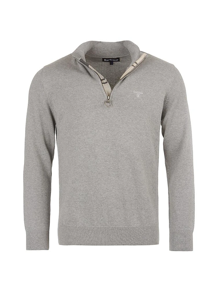 Quarter-Zip Cotton Sweater