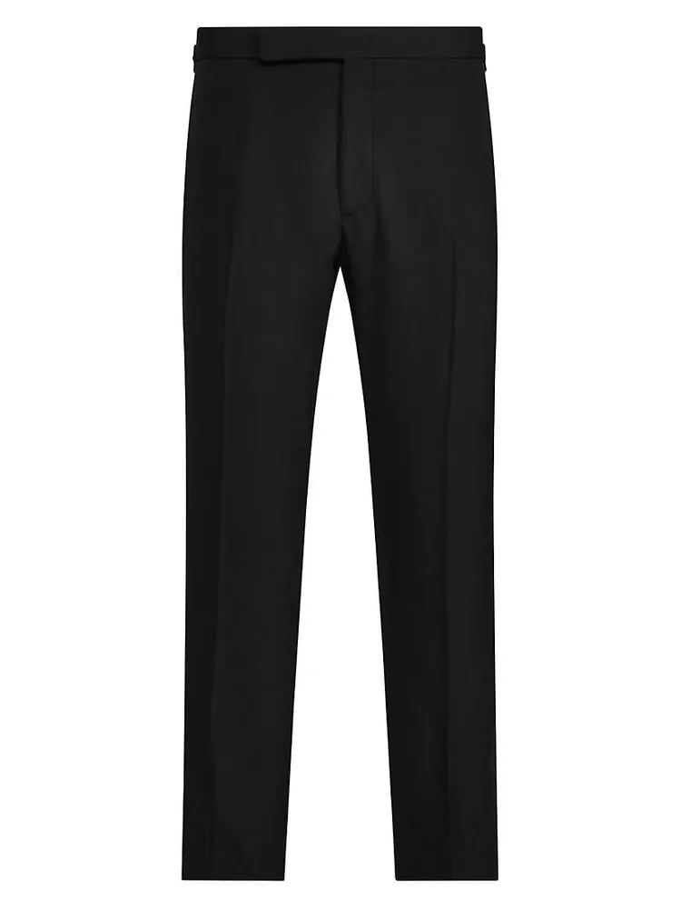 Barathea Wool Tuxedo Pants