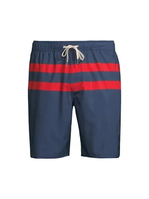 Anchor 8'' Striped Swim Shorts