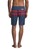 Anchor 8'' Striped Swim Shorts