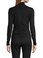 Ruched Turtleneck Top