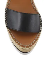 Glyn Leather Espadrille Wedge Sandals