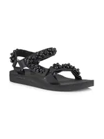 Trekky Faux Pearl-Embellished Sandals