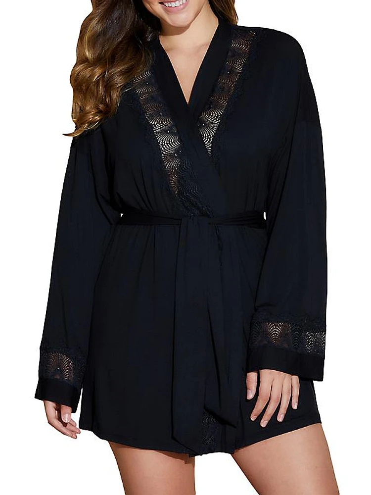 Allure Lace-Trim Robe