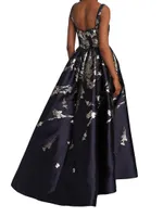 Metallic A-Line Gown