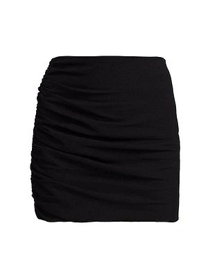 Ruched Miniskirt