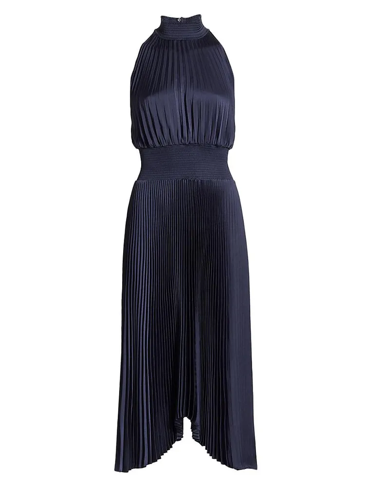 Renzo Pleated Blouson Dress