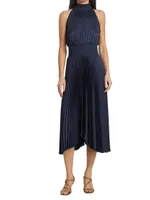 Renzo Pleated Blouson Dress