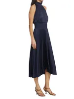 Renzo Pleated Blouson Dress