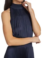 Renzo Pleated Blouson Dress