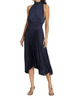 Renzo Pleated Blouson Dress