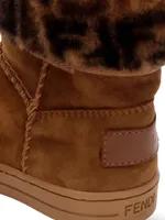 Little Kids & Kid's Shearling Logo Boots